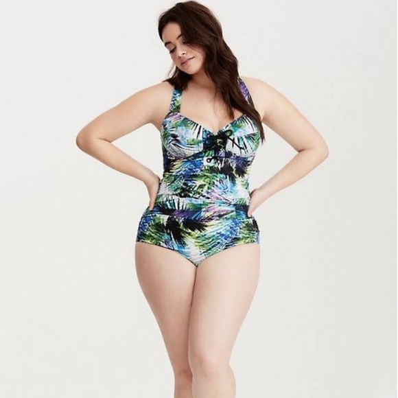 Torrid tropical print one piece swimsuit size 2X - Picture 1 of 11